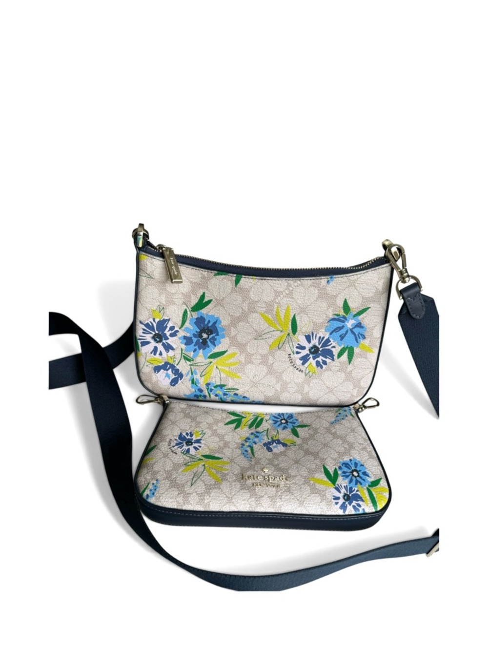 🆕 Kate Spade Convertible Duet Spade Flower Floral Crossbody